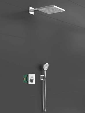 Душова система Hansgrohe Raindance E 300 1jet ShowerSelect Square 6 в 1, хром (27952000), Хром