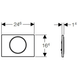 Клавиша Geberit Sigma 10 арт. 115.758.KJ.5, одинарный смыв, рамка-белая/кнопка-белая/кольцо-глянцевый хром, Белый