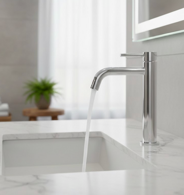 Смеситель для раковины высокий, 550536N brushed nickel Flow, Никель