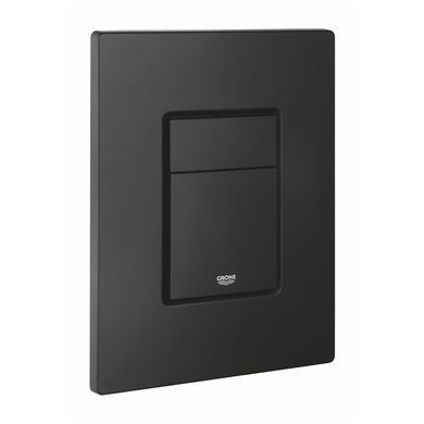 Grohe инсталляция с черным матовым унитазом Devit Flow + Сиденье + кнопка черная матовая, Черный