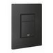 Grohe инсталляция с черным матовым унитазом Devit Flow + Сиденье + кнопка черная матовая, Черный