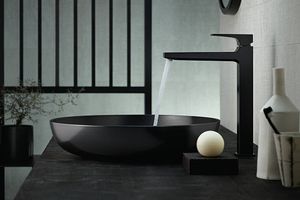 Интерьер ванной комнаты в черном цвете