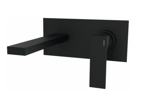 Смеситель для раковины скрытого монтажа с донным клапаном GRB Black 60532601 черный, Черный