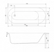 Ванна акриловая Cersanit Octavia 170x70 см с ножками PW01
