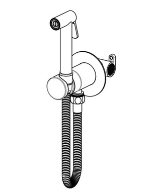 Гігієнічний душ Paffoni new BIDET KIT із запірним змішувачем, чорний матовий (ZDUP128NO), Чорний