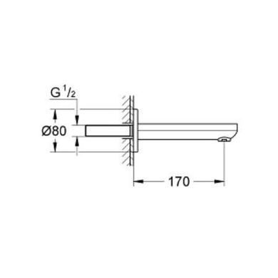 Grohe BauClassic вилив для ванни (13258000)