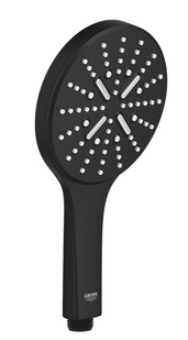 Ручний душ Grohe Rainshower SmartActive 130, 3 режими струменя, чорний матовий (22127KF0), Чорний