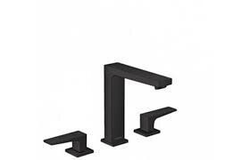 Hansgrohe Metropol 32515670 змішувач для умивальника на 3 отвори з клапаном push-open, Чорний