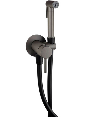 Гигиенический душ со смесителем Paffoni Tweet Round Mix, Mercury Grey (ZDUP110MG), Серый