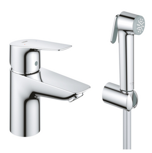 Змішувач для раковини GROHE BauEdge New 23757001 з гігієнічним душем, Хром