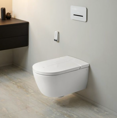 Унітаз-біде підвісний Villeroy & Boch ViClean 385x400x595 mm, White Alpin CeramicPlus (V0E200R1), Білий