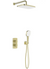 Душова система з термостатом KFA Armatura MALAGA Brushed Gold PVD 5759-501-31 прихованого монтажу, Золото