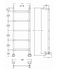 Сушка для рушників водяна Margaroli Sereno (Серено) 482-5 (325мм), арт. 4823205CRN, 32,5*101,5 см, Хром