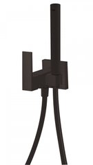 Гигиенический душ черный матовый TRES Cuadro со смесителем скрытого монтажа (00612301NM), Черный