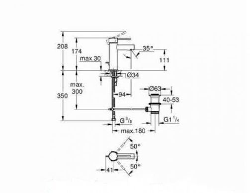 Grohe Essence Смеситель однорычажный для раковины S-Size (32898001)