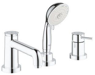 Смеситель однорычажный на борт ванны с душем Grohe коллекция BauClassic 2511800A, Хром