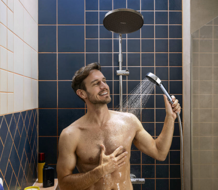 Душевая система с термостатом HANSGROHE ACTIVERA S 240 1jet EcoSmart Showerpipe, хром (28078000), Хром