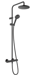 Hansgrohe Vernis Blend Showerpipe 200 1jet EcoSmart с термостатом, Matt Black (26089670), Черный