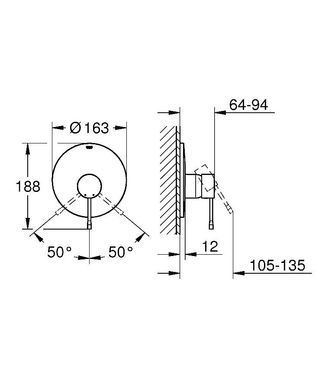 Смеситель для ванны однорычажный Grohe Essence New 19285001, Хром