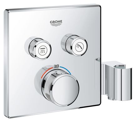 Зовнішня панель термостата для ванни/душа Grohe SmartControl на 2 виходи хром 29125000, Хром