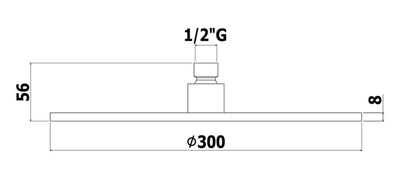 Душевая система Paffoni Shower скрытого монтажа, верхний душ Ø300 мм, Черный