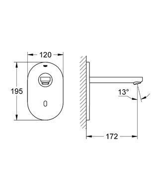 Змішувач Grohe Eurosmart Cosmopolitan Е 36335SD0 для раковини, Хром