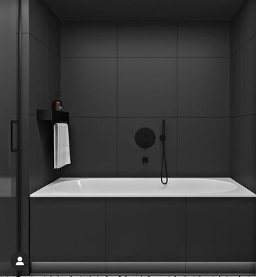 Змішувач для ванни прихованого монтажу чорного кольору Paffoni Light lig015NO/doccia Black Matt, Чорний
