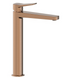 Смеситель для раковины KFA Armatura MALAGA Brushed Rose Gold 4522-712-34 высокий, Розовое золото