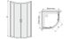 Душова кабіна Sanplast Idea 80x80x190 см. 1/4 кола з 2-ма розсувними дверима, профіль білий, скло матове CORA.