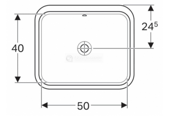 Умивальник вбудований Geberit VariForm, 50х40 (500.765.01.2)
