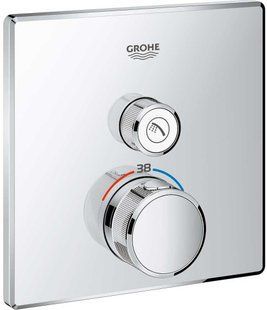 Внешняя панель термостата для душа Grohe SmartControl на 1 выход хром 29123000, Хром