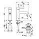 Смеситель для раковины KFA Armatura MOZA Mini Chrome 5032-835-00, Хром
