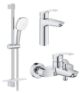 Комплект змішувачів для ванної Grohe Eurosmart 3в1, хром (Ua123246M3), Хром