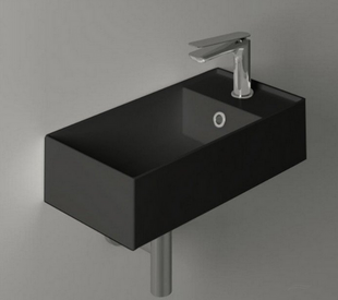 Керамічна раковина чорна матова 50x27 см Simas Agile AG50 Nero Matt, Черный мат