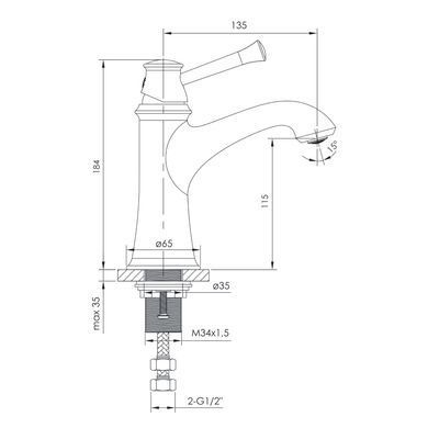 Змішувач для раковини Imprese Podzimu Zrala ZMK01170101