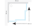 Душова кабіна (профіль білий) Ravak Matrix MSRV4-90 (1WV77100Z1)