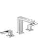 Hansgrohe Metropol 74514000 змішувач для умивальника на 3 отвори з клапаном push-open, Хром