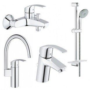 Комплект змішувачів для ванни Grohe Eurosmart+ змішувач для кухні
