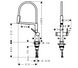 Кухонний змішувач Hansgrohe Talis M54 PowderSpray 210 3jet Semi-Pro, Chrome (72861000)