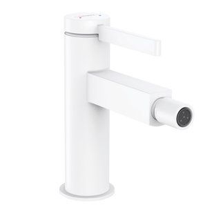 Змішувач для біде Hansgrohe Finoris з донним клапаном push-open, білий матовий (76200700)
