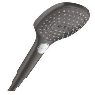 Ручной душ Hansgrohe Raindance Select E PowderRain 120 3jet P EcoSmart, Brushed Black Chrome (28728340), Чорний