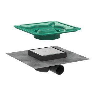 Точечный трап Hansgrohe RainDrain Spot 150x150х78 мм 50 Brushed Stainless Steel (56112800)