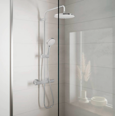 Hansgrohe Vernis Blend Showerpipe 200 1jet EcoSmart для ванны с термостатом, хром (26089000), Хром