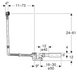 Слив-перелив для ванны Geberit с поворотным механизмом и впускным штуцером, d52, длина 73 см: d=40/5 (150.701.00.6)