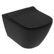 SOLO Rimless унітаз підвісний, сидіння тверде Slim slow-closing 51*35,5*33 см, колір чорний, Чорний