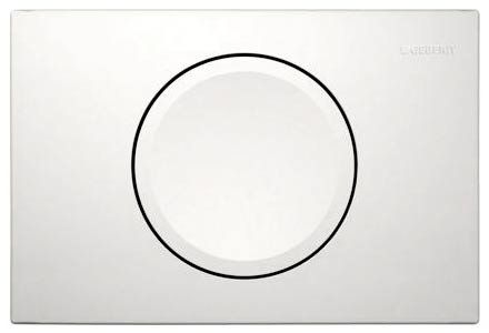 Клавіша Geberit Delta 11 арт. 115.109.11.1, біла, пластик, 246*164 мм, Білий