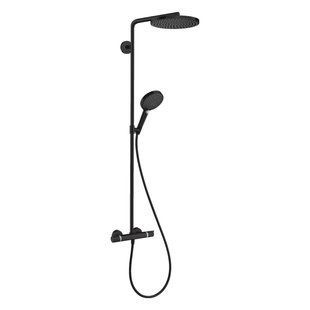 Душова стійка HANSGROHE RAINDANCE SELECT S SHOWERPIPE 240 1JET з верхнім та ручним душем чорний матовий 27633670