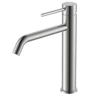Смеситель для раковины Devit Flow 550533N, высокий, никель матовый, Нержавеющая сталь