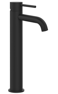 Змішувач для умивальника Gessi316 Flessa високий короткий вилив без клапана 54009-299, Чорний