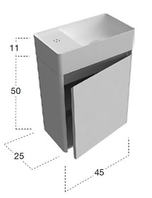 Меблевий комплект ANTONIO LUPI SIMPLO (L45) 45x25см